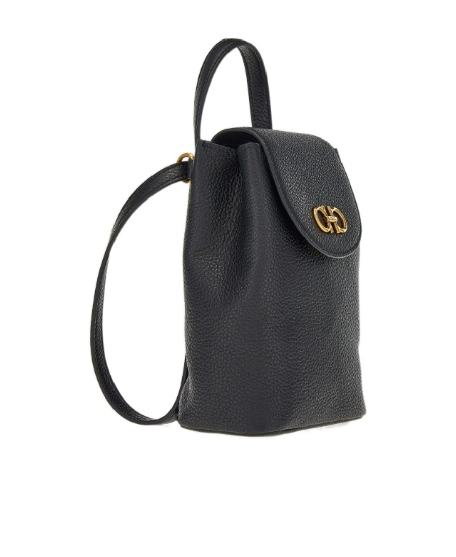 Ferragamo Mini Gancini Backpack In Black