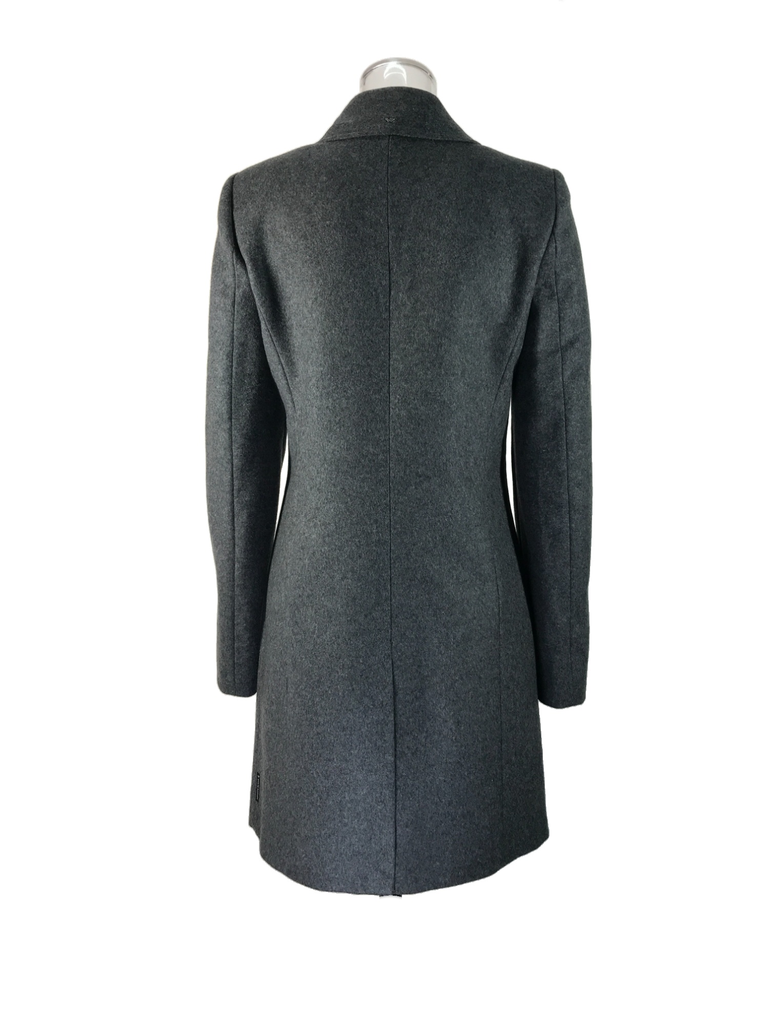 Armani Jeans Long-sleeved Lapel Coat In Black