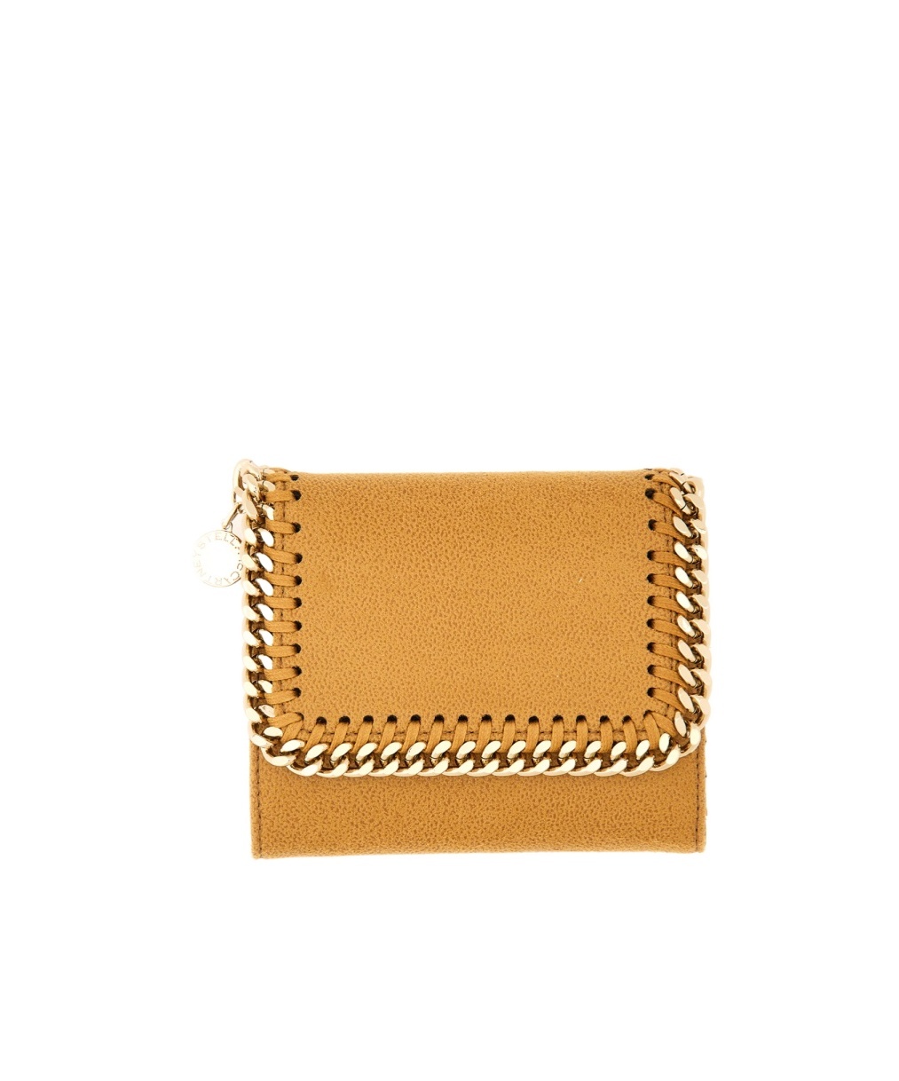 Stella Mccartney Falabella Tri-fold Wallet In Brown