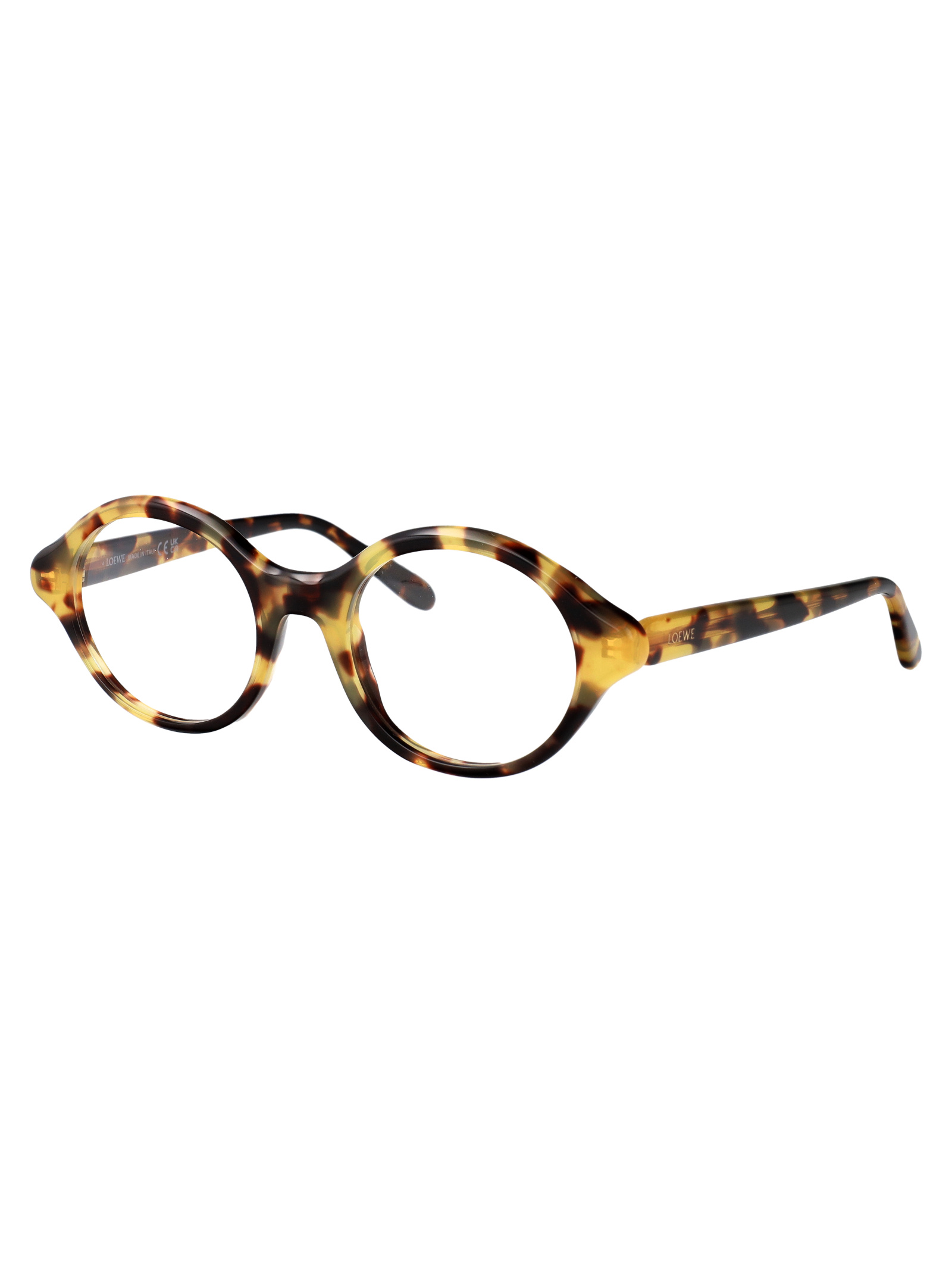 Loewe Epsilon Slim Round-frame Acetate Glasses In Brown
