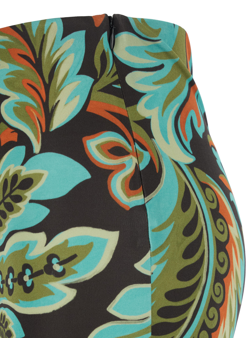 Etro Multicolor Trousers With All-over Paisley Print In Viscose Blend Woman In Green