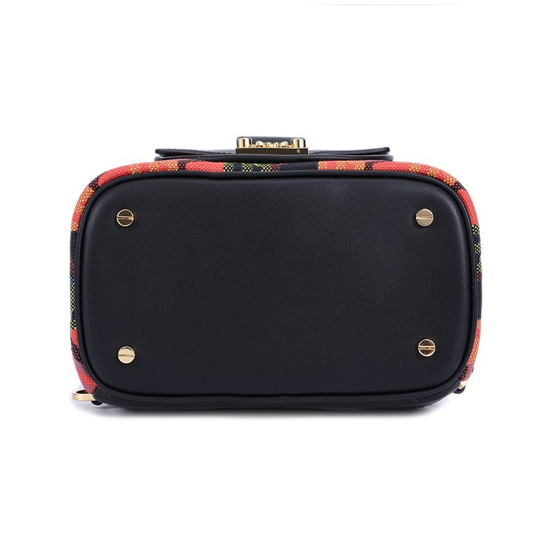 Mcm Patricia Cubic-monogram Backpack In Black