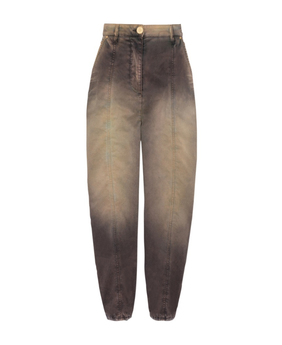Balmain Tie-dye Print Tapered Jeans In Multicolor