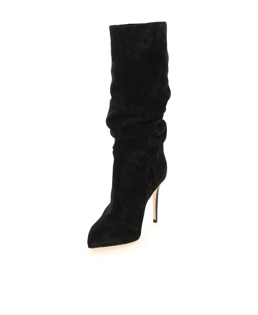 Paris Texas Stiletto Slouchy 110mm Ankle Boots In Black