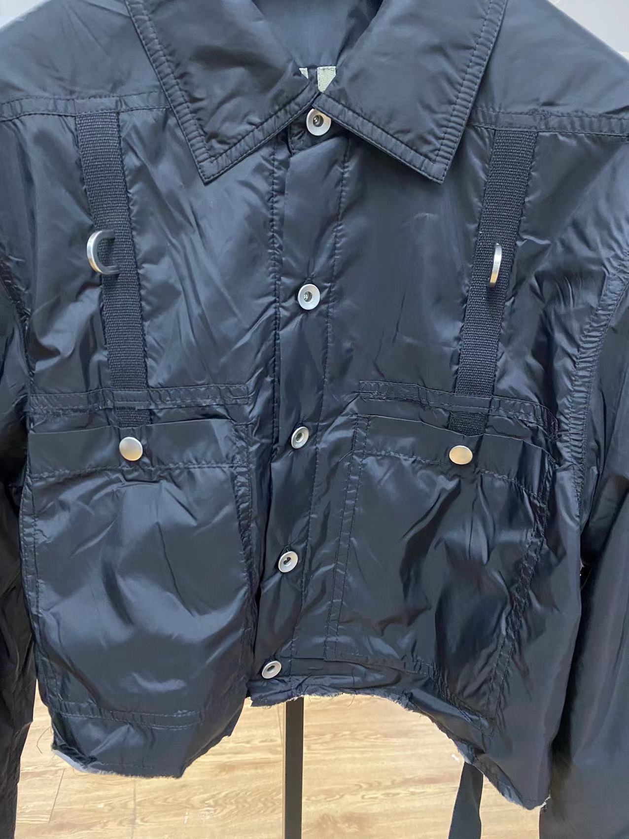 Rick Owens Drkshdw Short Ribbon Casual Jacket In Black