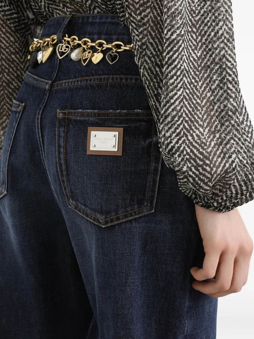Dolce & Gabbana High-waisted 5-pocket Jeans Faded Effect In Blue