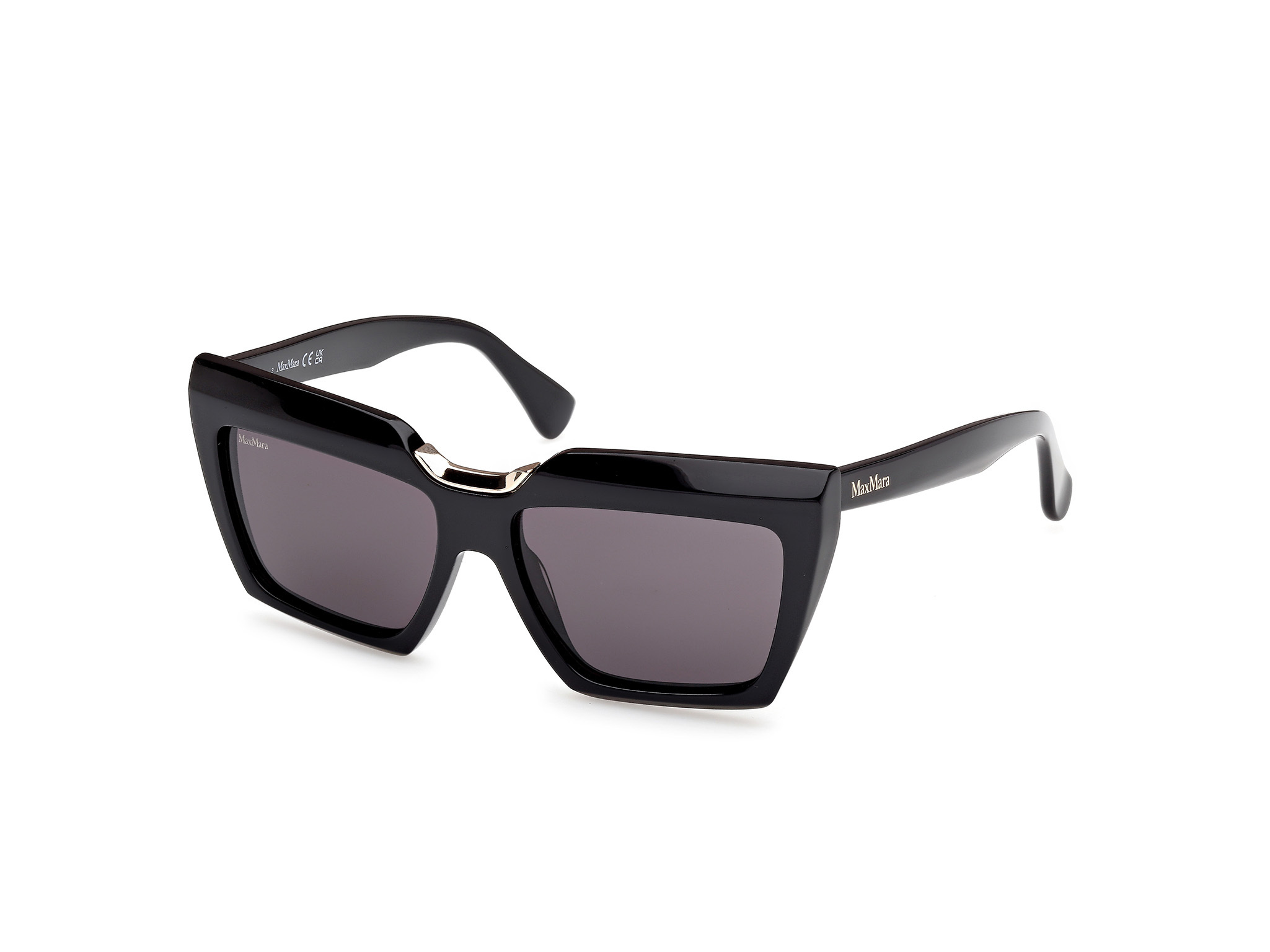 Max Mara Rectangle-frame Sunglasses In Gray