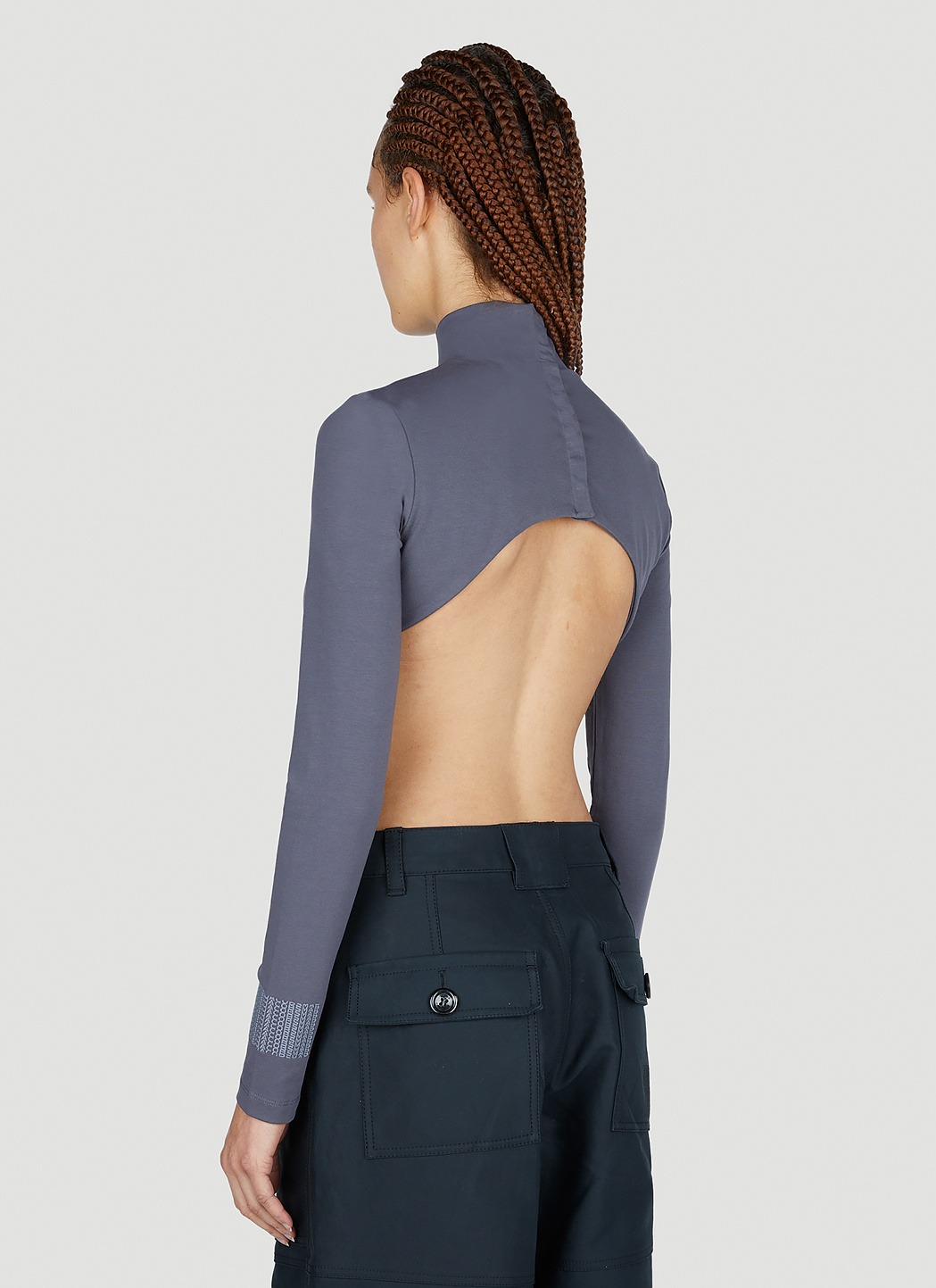 Shop Marc Jacobs Stretch-cotton Cut-out Bodysuit In Black