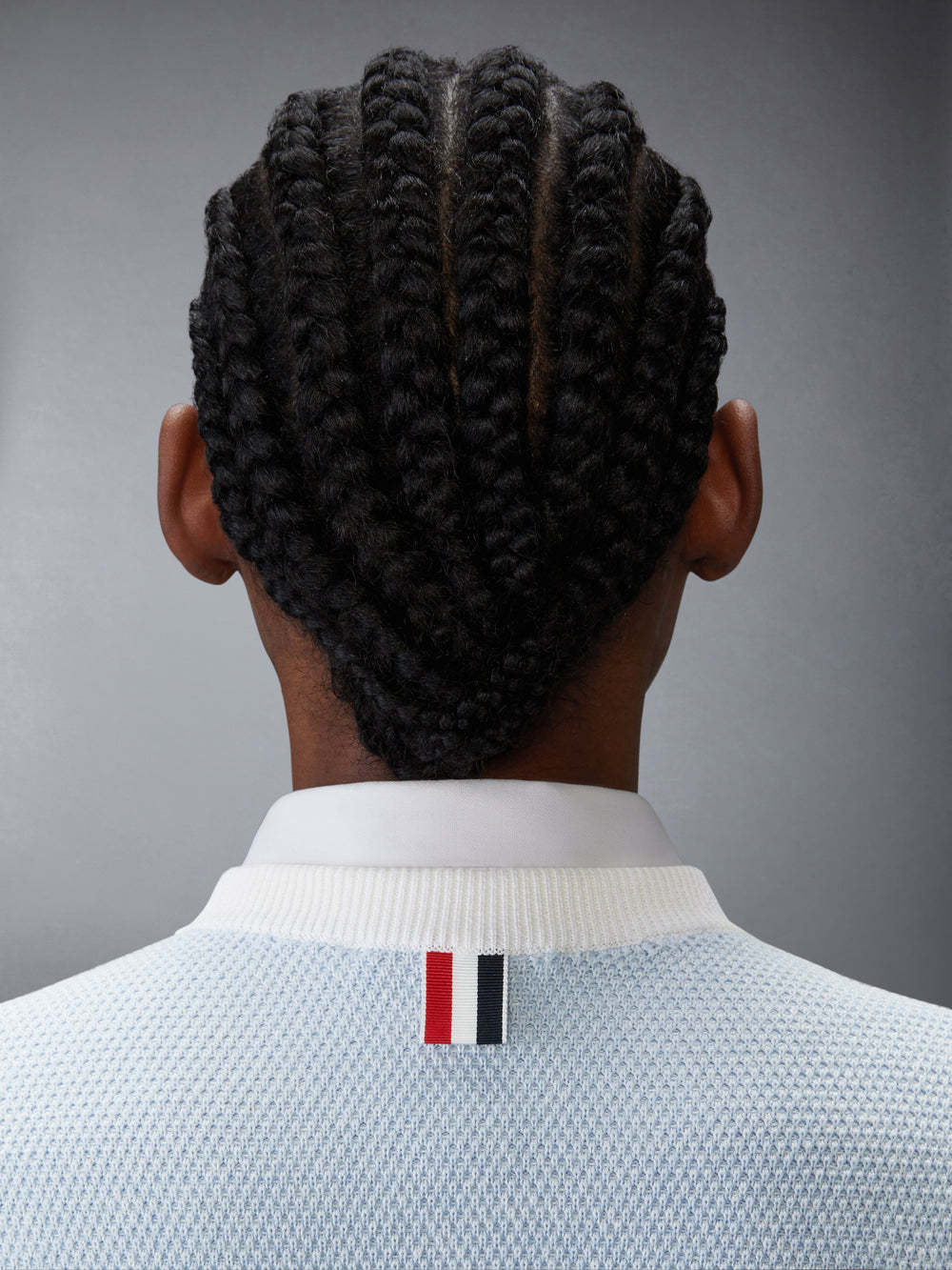 Thom Browne Honeycomb-knit Jacket In Blue