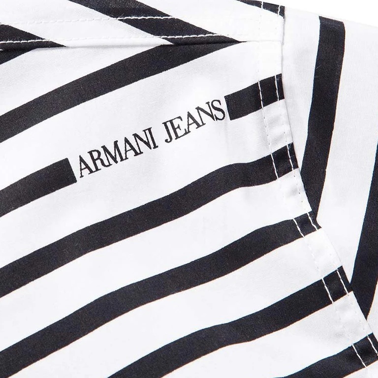 ARMANI JEANS STRIPED SHORT-SLEEVED SHIRT