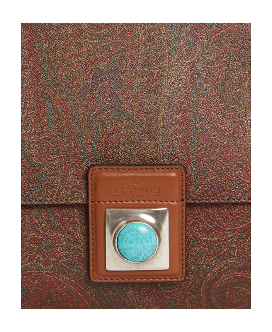 Etro Printed Pattern Shoulder Bag In Brown