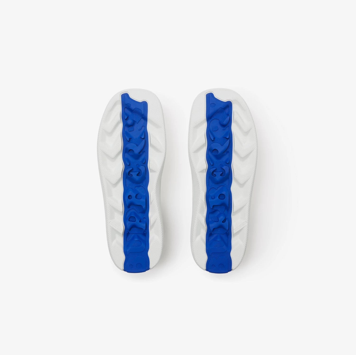 Shop Burberry Debossed-logo Leather Sneakers In White