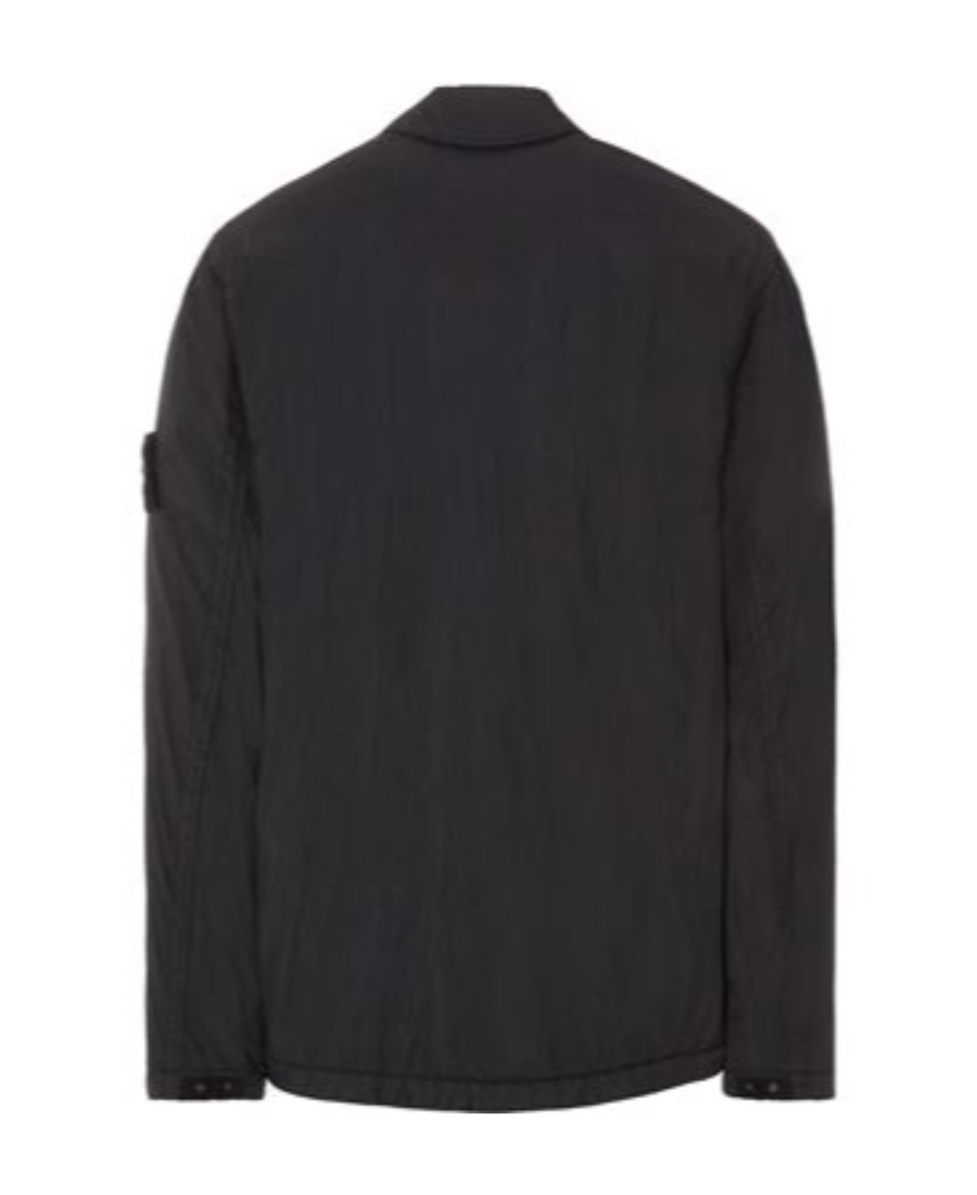 Stone Island Crinkle Reps Compass-badge Lightweight Jacket In Black