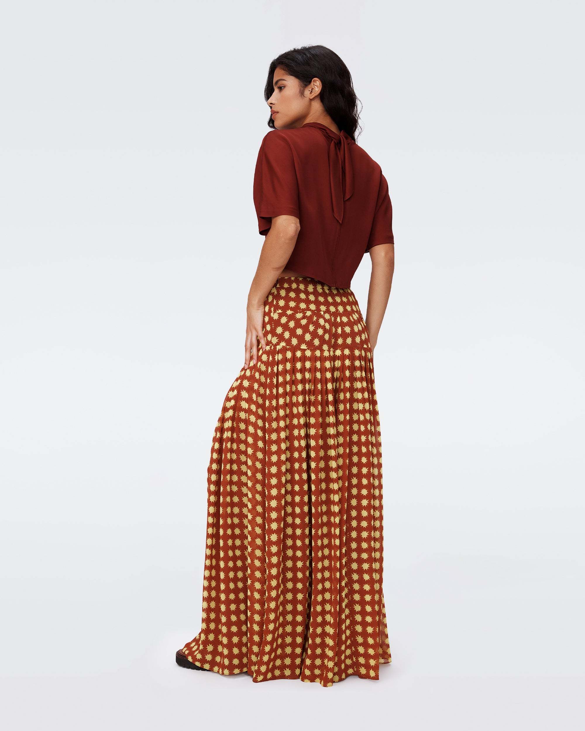 DIANE VON FURSTENBERG GRAPHIC-PRINT MAXI SKIRT