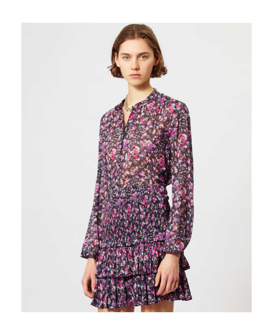 Isabel Marant Étoile Naomi Floral-print Ruffled Miniskirt In Multicolor