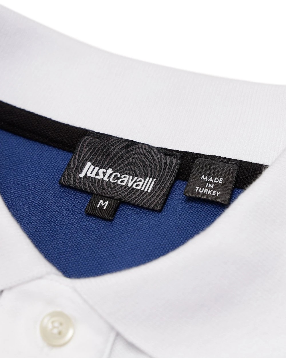 JUST CAVALLI PATTERN POLO SHIRT