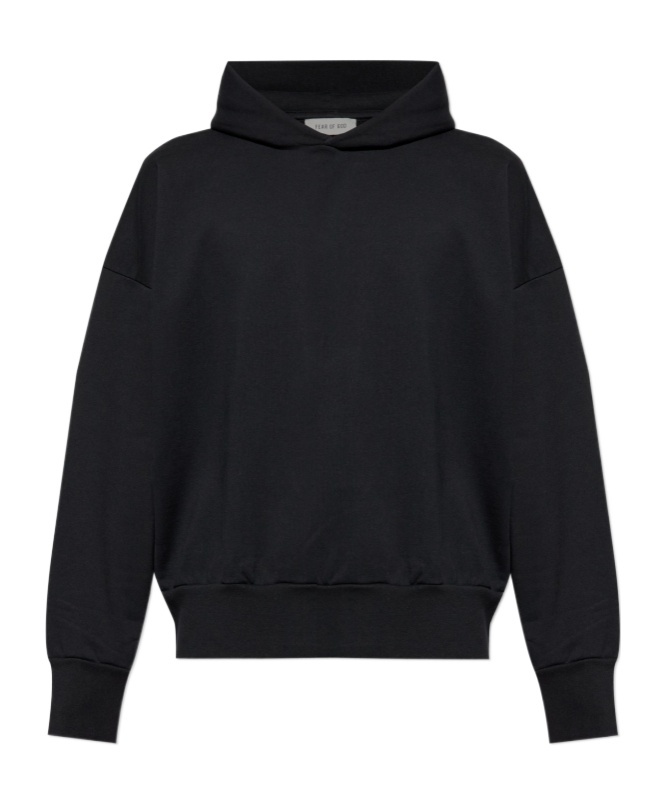 Fear Of God Long-sleeved Hooded Sweatshirt In Black