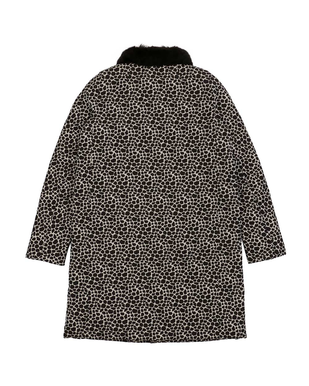 Weekend Max Mara Leopard Print Long Overcoat In Black