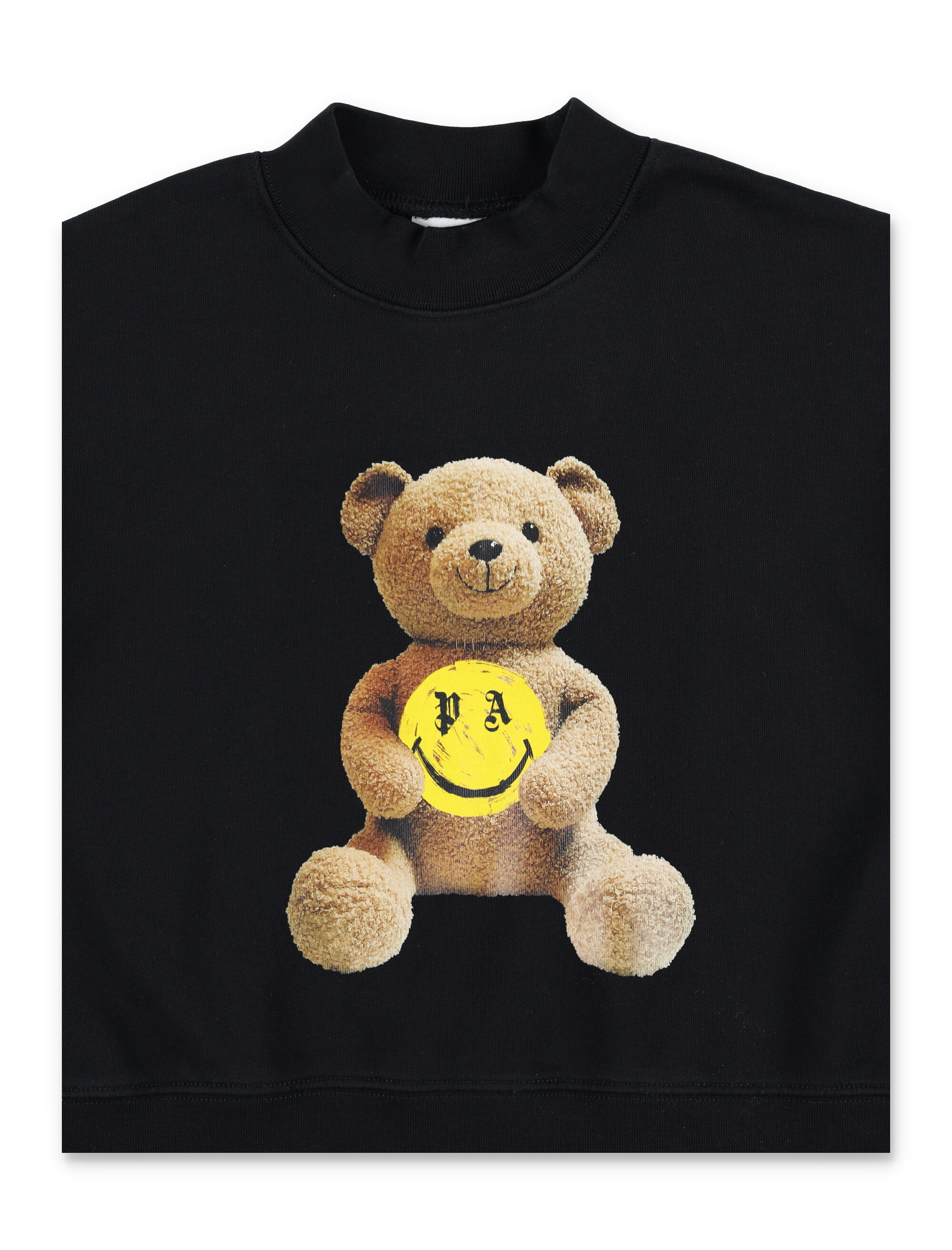 Palm Angels Bear-motif Cotton Sweatshirt In Black