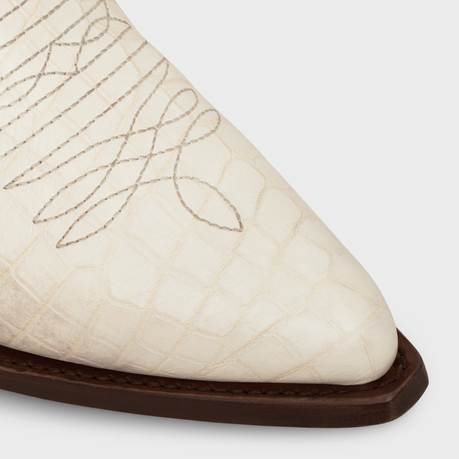 Celine Pointed Chelsea Boots In White