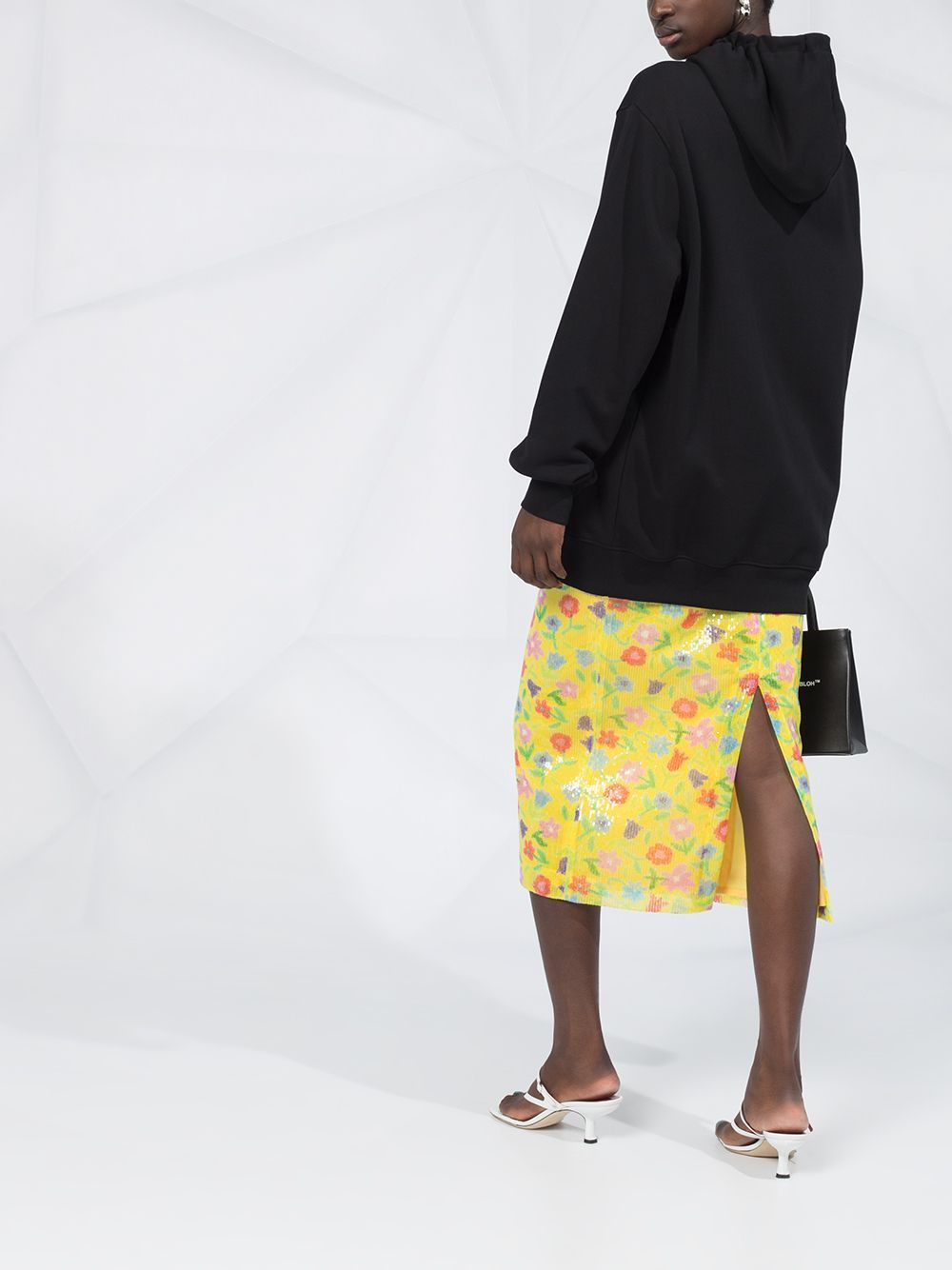 MOSCHINO LOGO PRINTED HOODED SWEATER