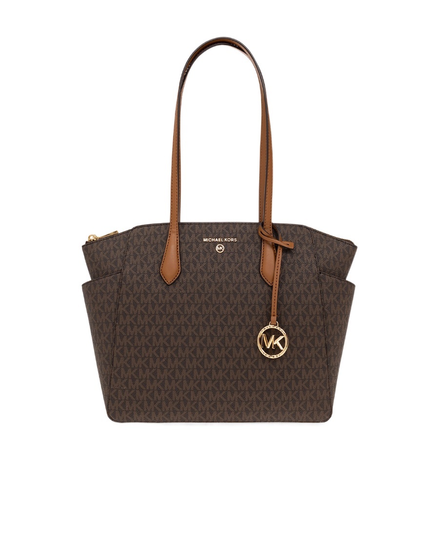 Shop Michael Michael Kors Marilyn Medium Tote Bag In Brown