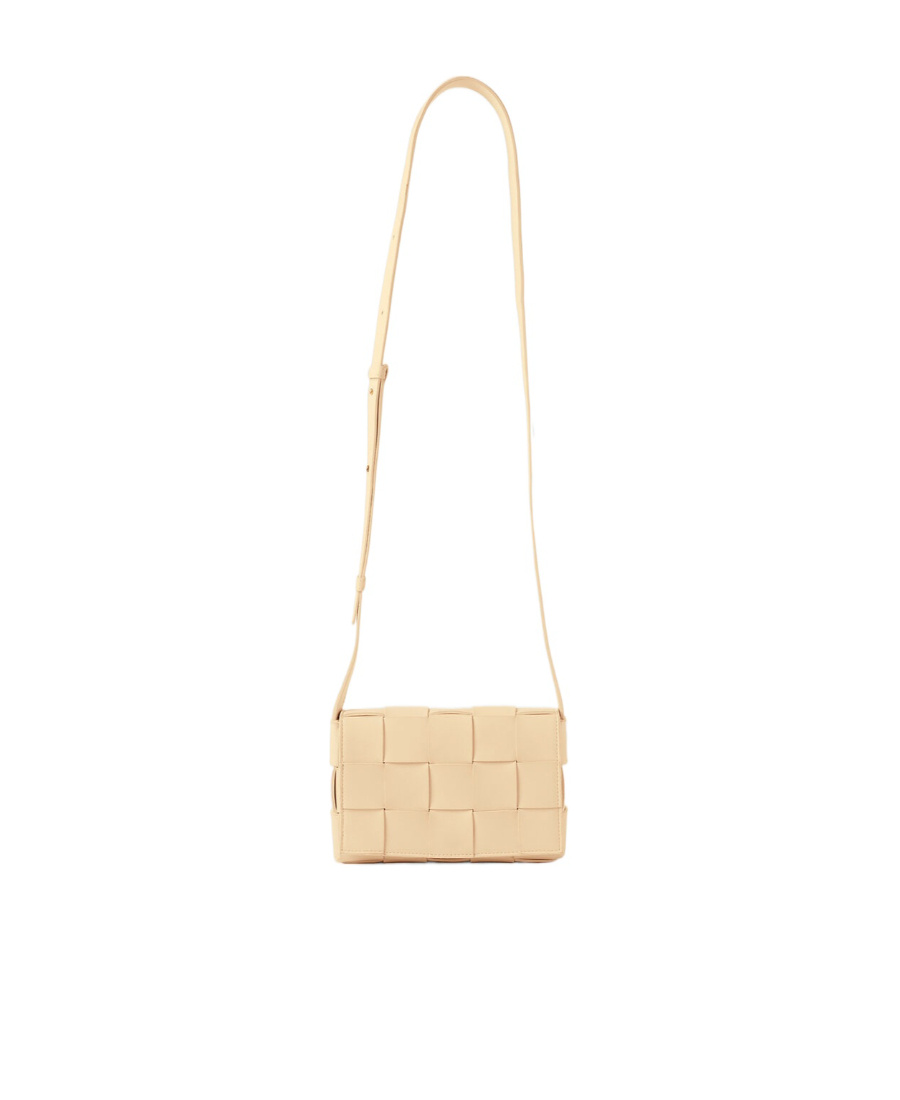 Bottega Veneta Small Cassette Shoulder Bag In Nude