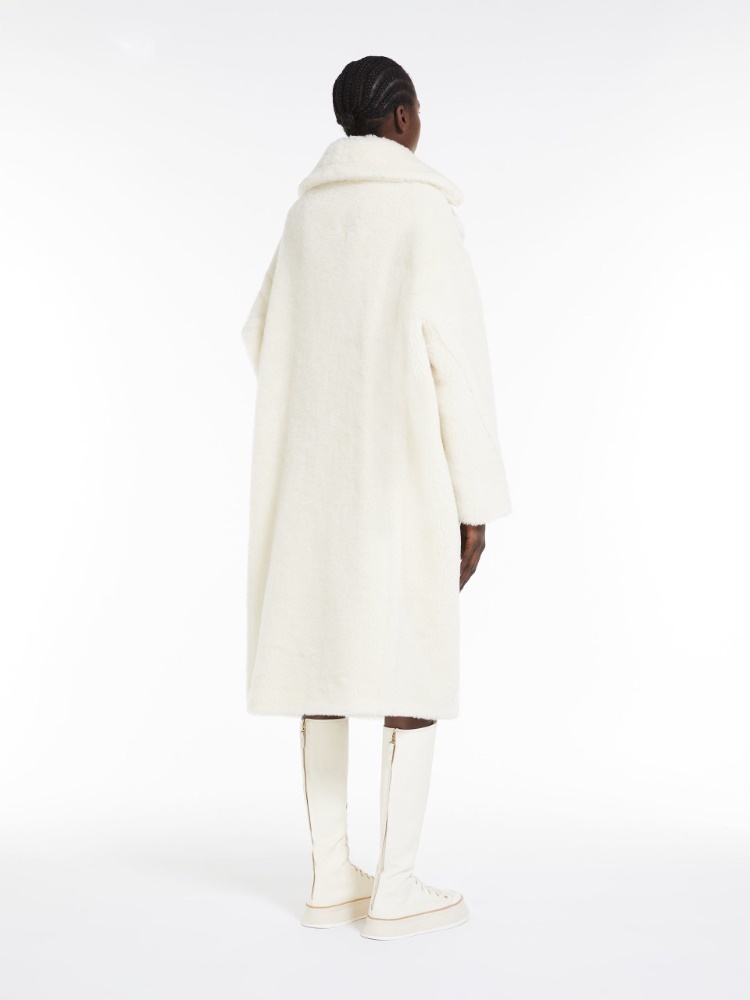 Max Mara Luxurious Alpaca And Wool Jacket For Fashion-forward Women In White