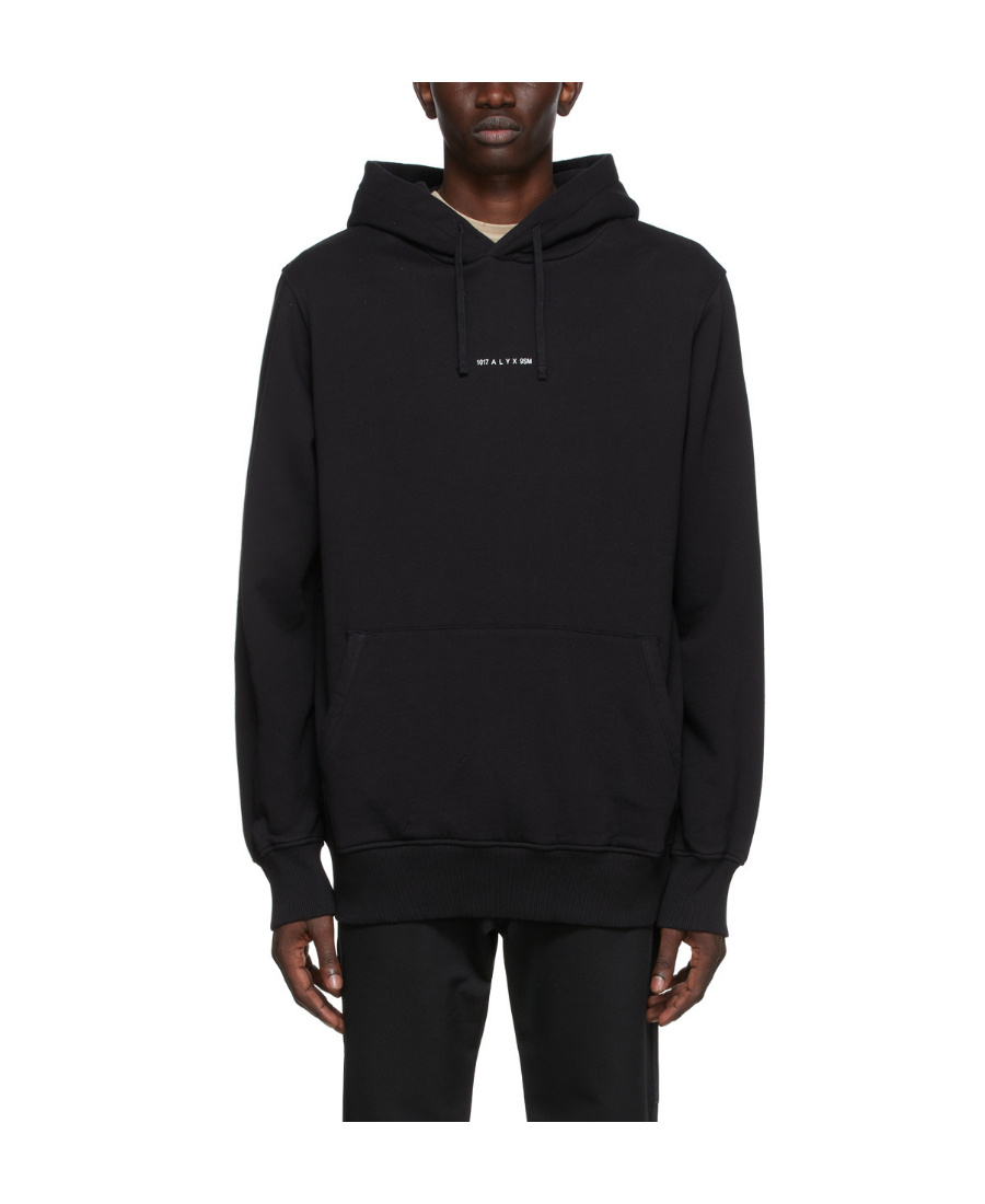 Alyx Scarred By Techno Hooded Sweatshirt In Black