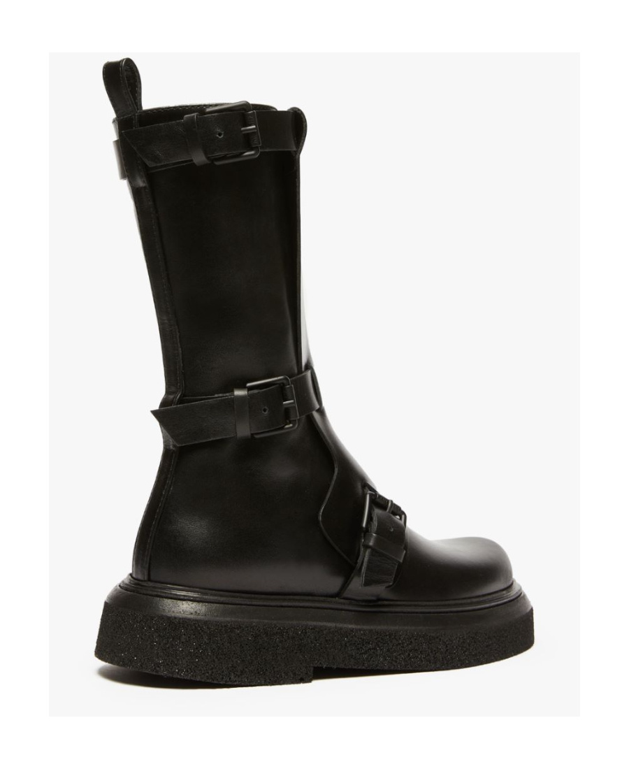Max Mara Round-head Short Boots In Black