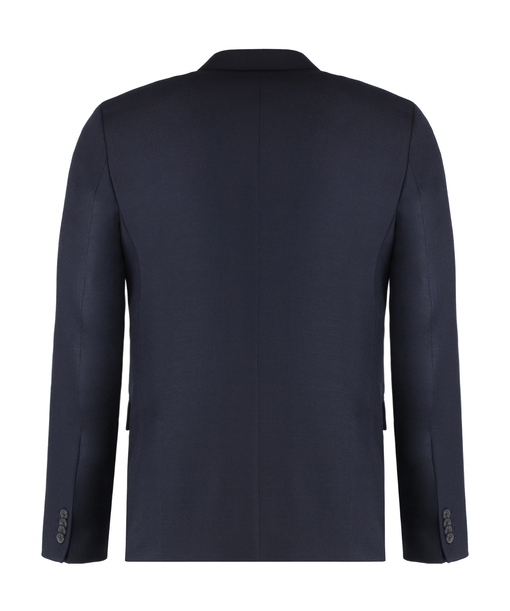 Hugo Boss Boss Double-breasted Wool Jacket In Black