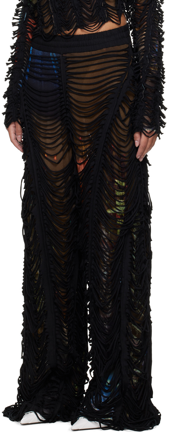 Jean Paul Gaultier Brown Shayne Oliver Edition 'the Slashed City' Lounge Pants