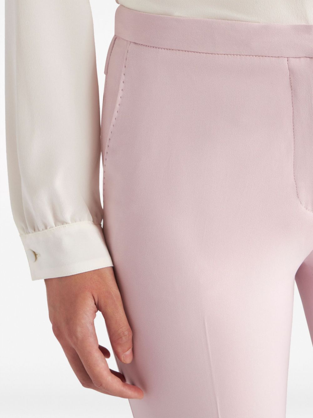 Etro Tailored Cady Flared Trousers In Purple