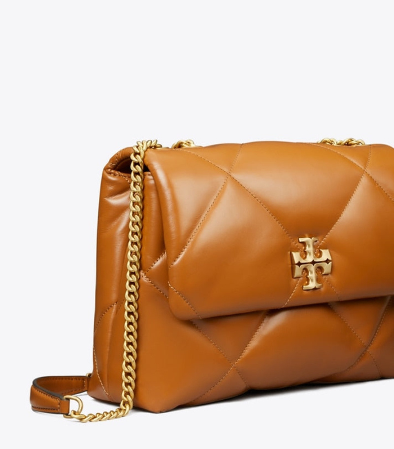 Tory Burch Kira Diamond Quilt Convertible Shoulder Ba In Brown