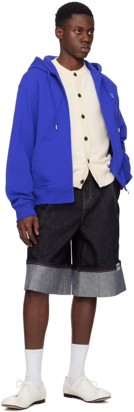 Ader Error Blue Trs Tag Hoodie In Blue