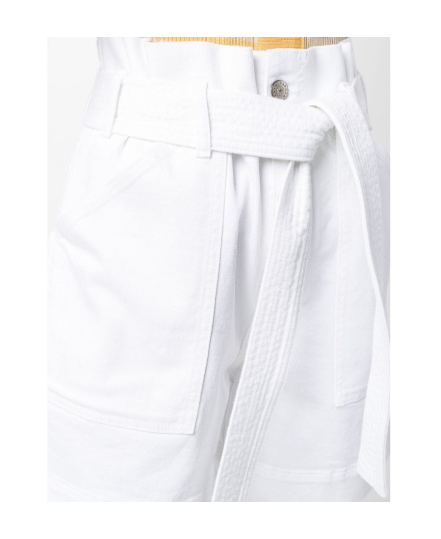 P.a.r.o.s.h Paperbag-waist Shorts In White