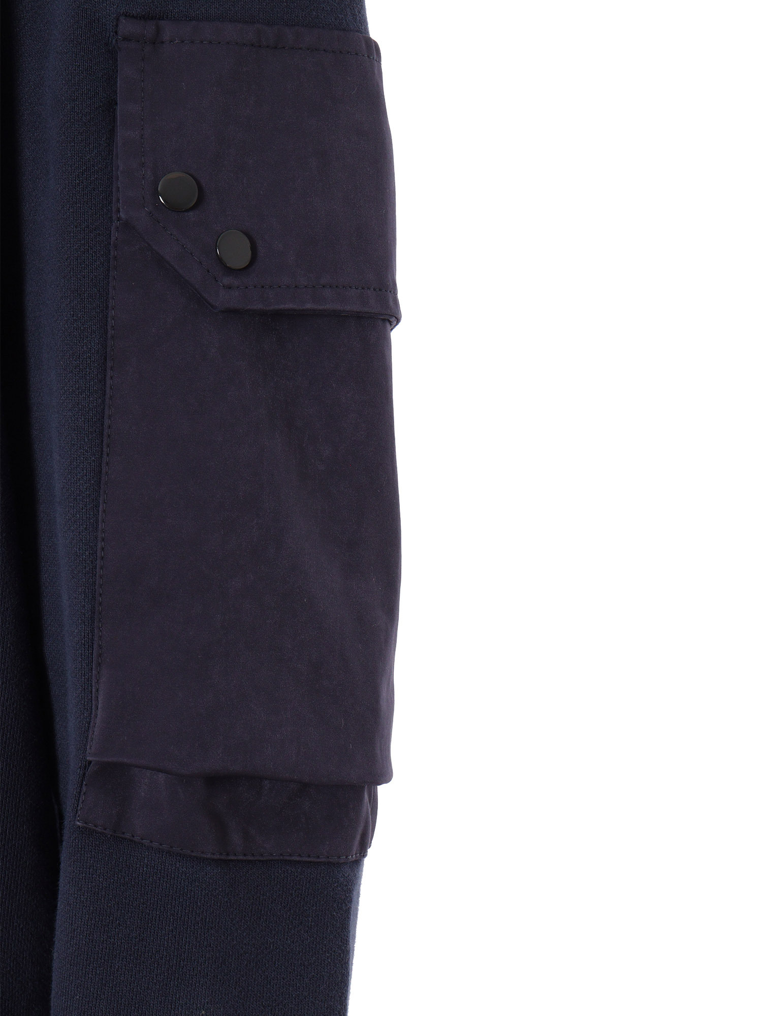 Ten C Blue Sweatshirt With Pockets In Black