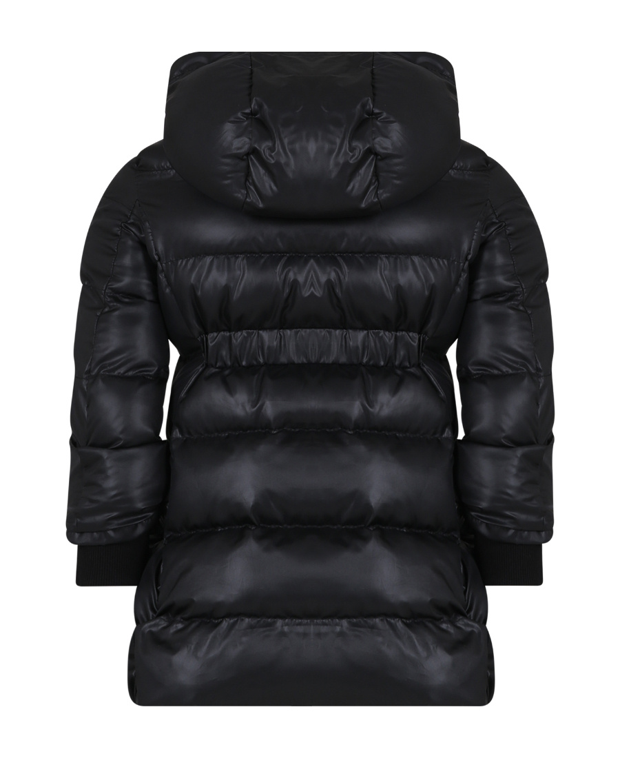 Monnalisa Padded Hooded Coat In Black
