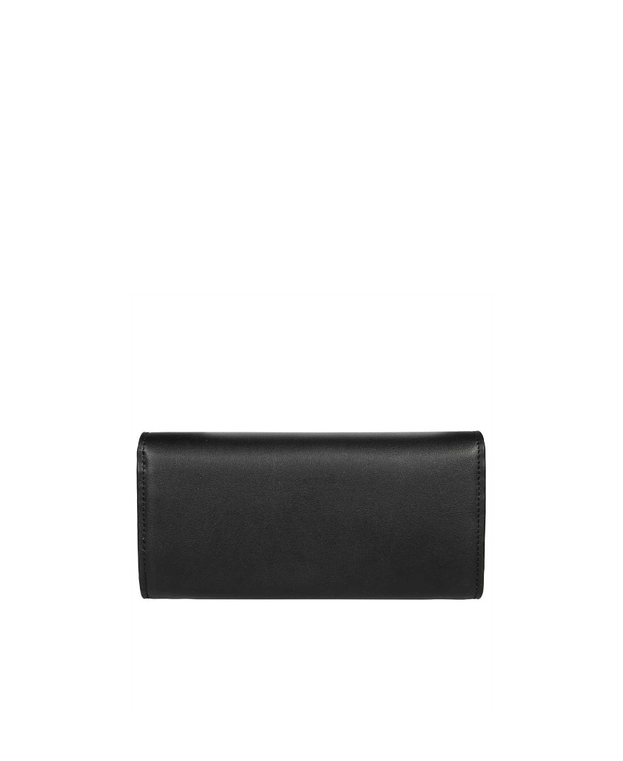 Stella Mccartney Logo-plaque Zip-up Purse In Black