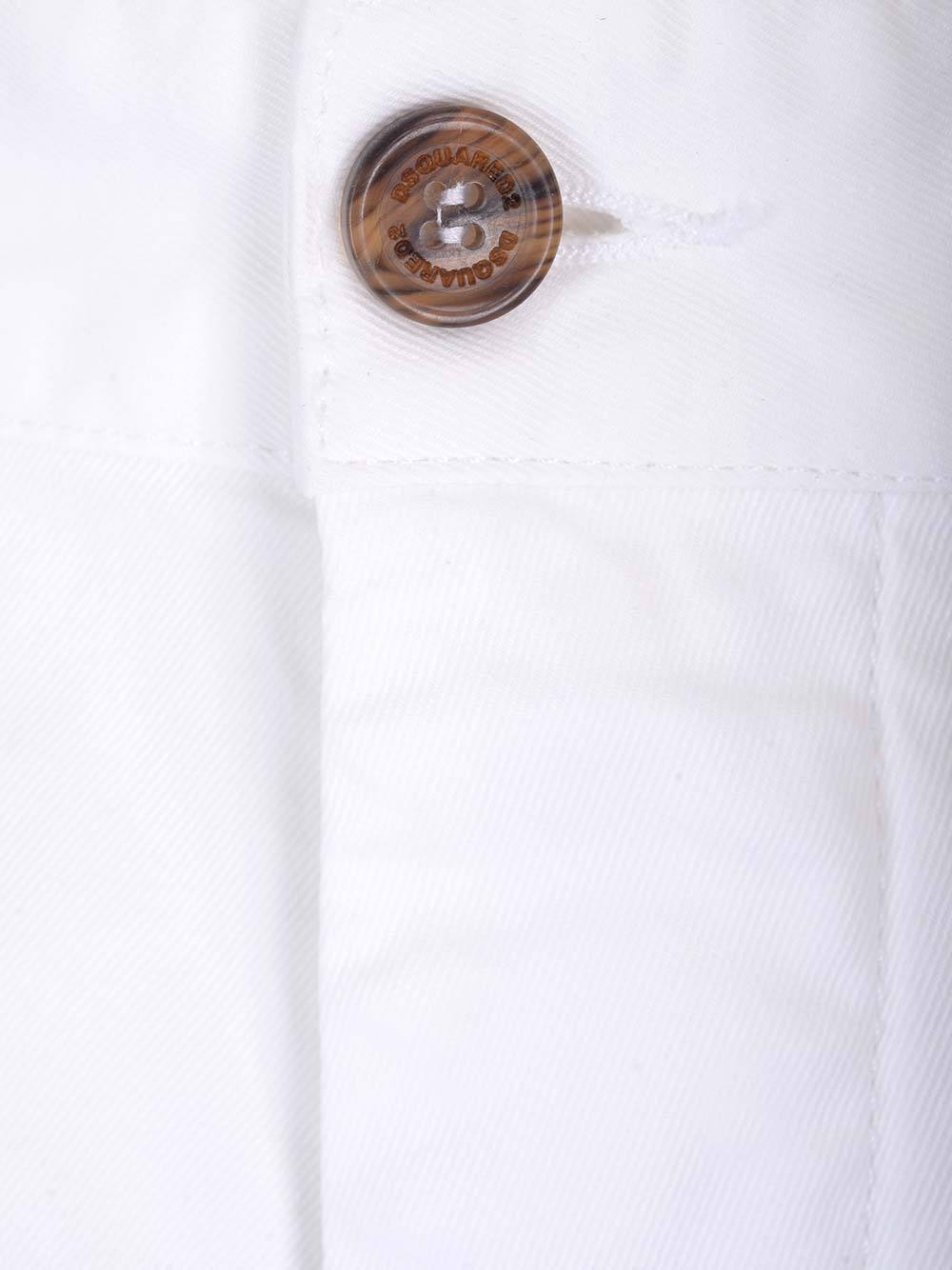 Dsquared2 Mid-rise Tapered Trousers In White