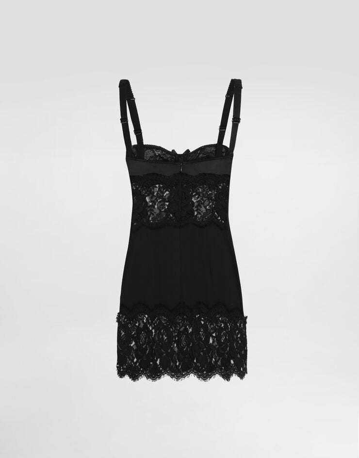Dolce & Gabbana Dolce  Gabbana Lace Panelled Midi Dress In Black