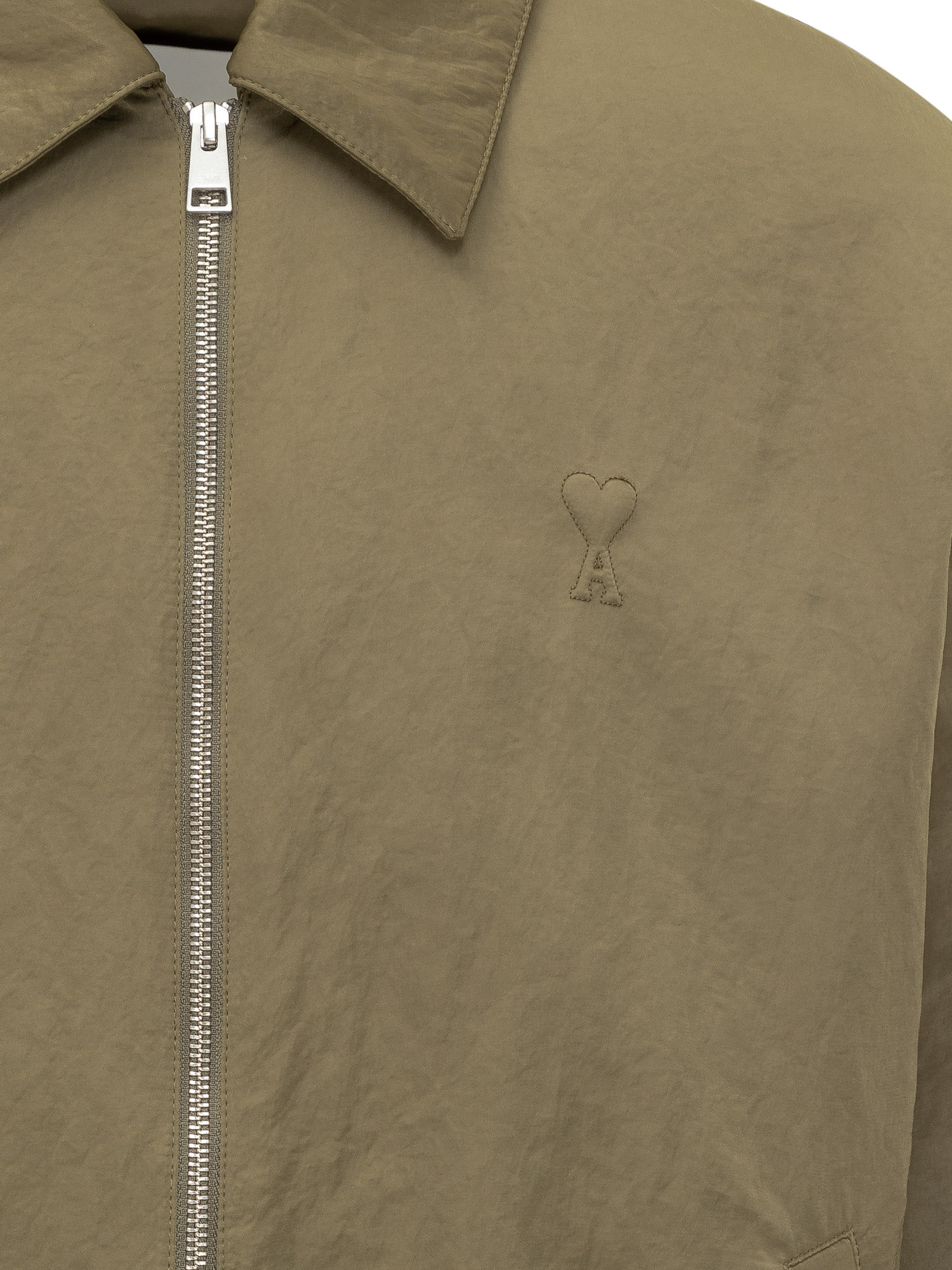 Ami Alexandre Mattiussi Long-sleeved Casual Jacket In Green