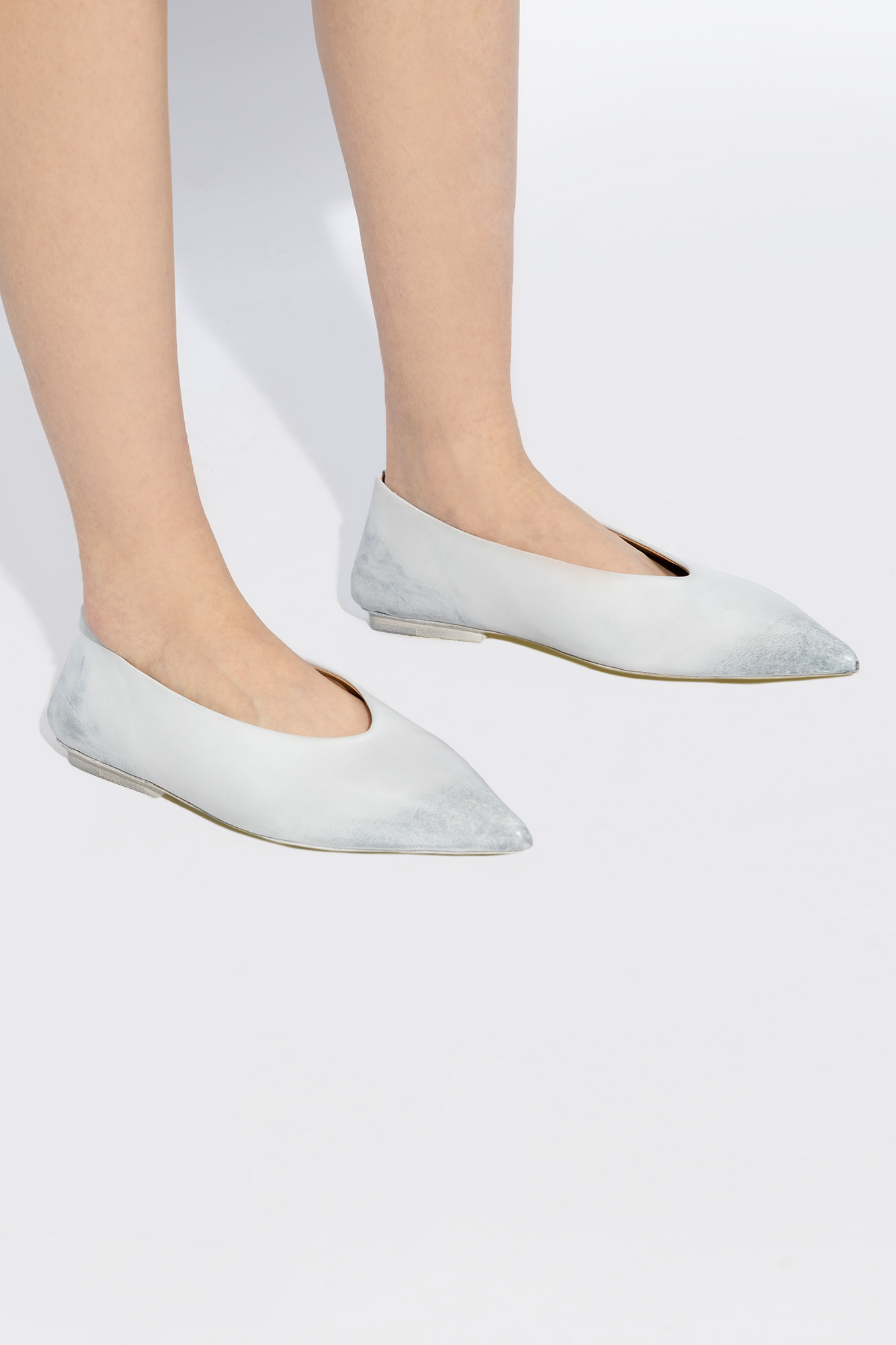 Marsèll Marsell Leather Ballet Flats In White