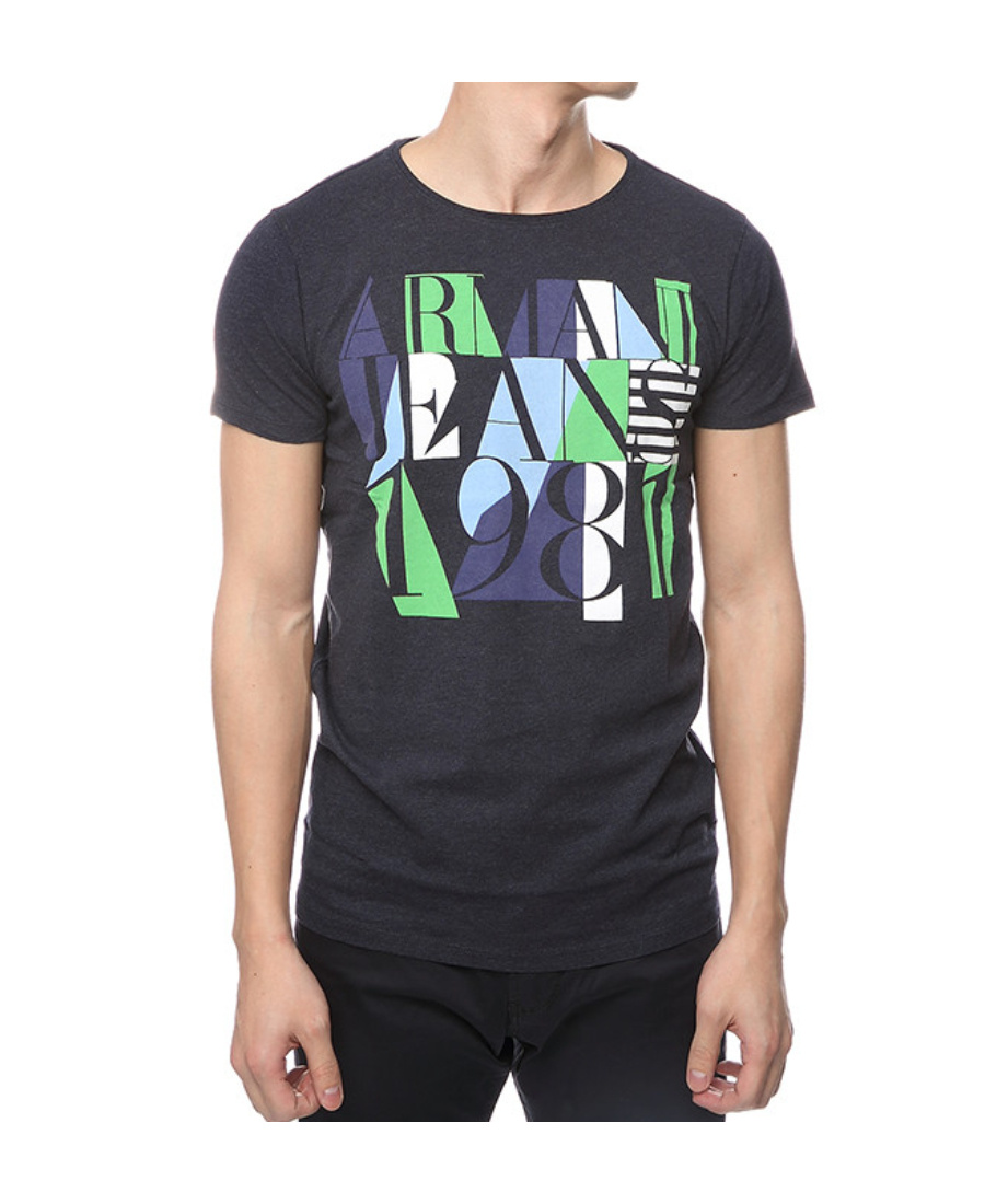 Armani Jeans Logo Details T-shirt In Black