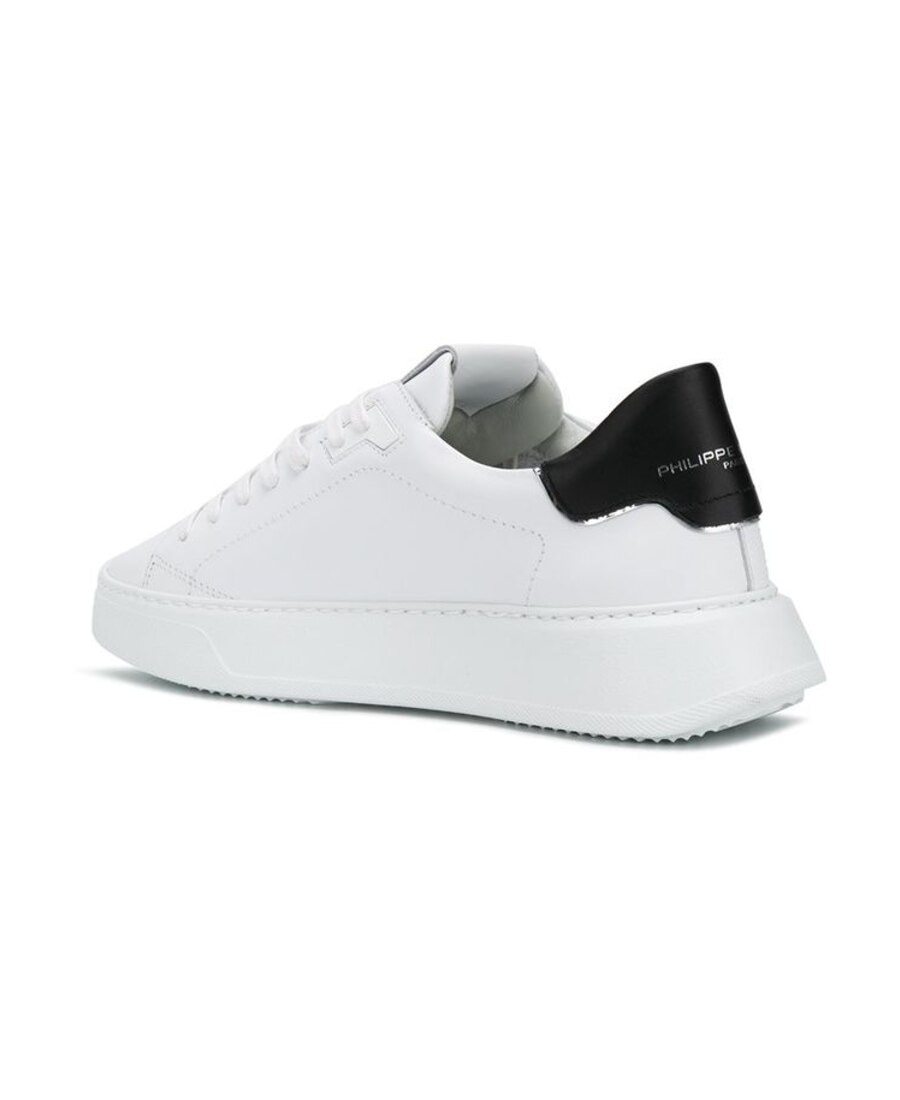 Philippe Model Temple White Black Leather Sneaker In White