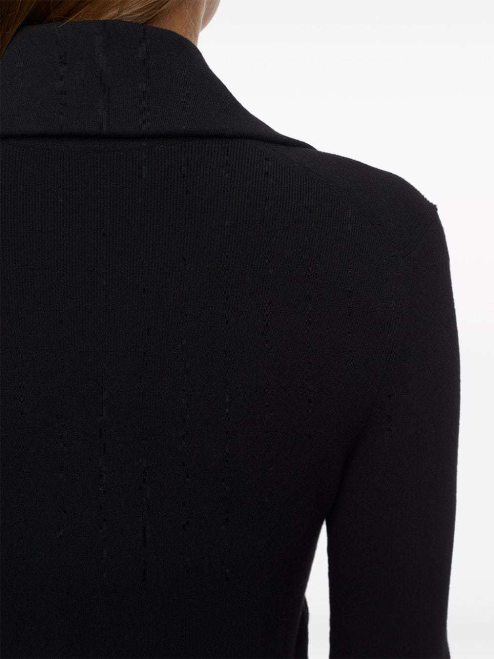 Shop Closed Roll-neck Zipped Cardigan In Black