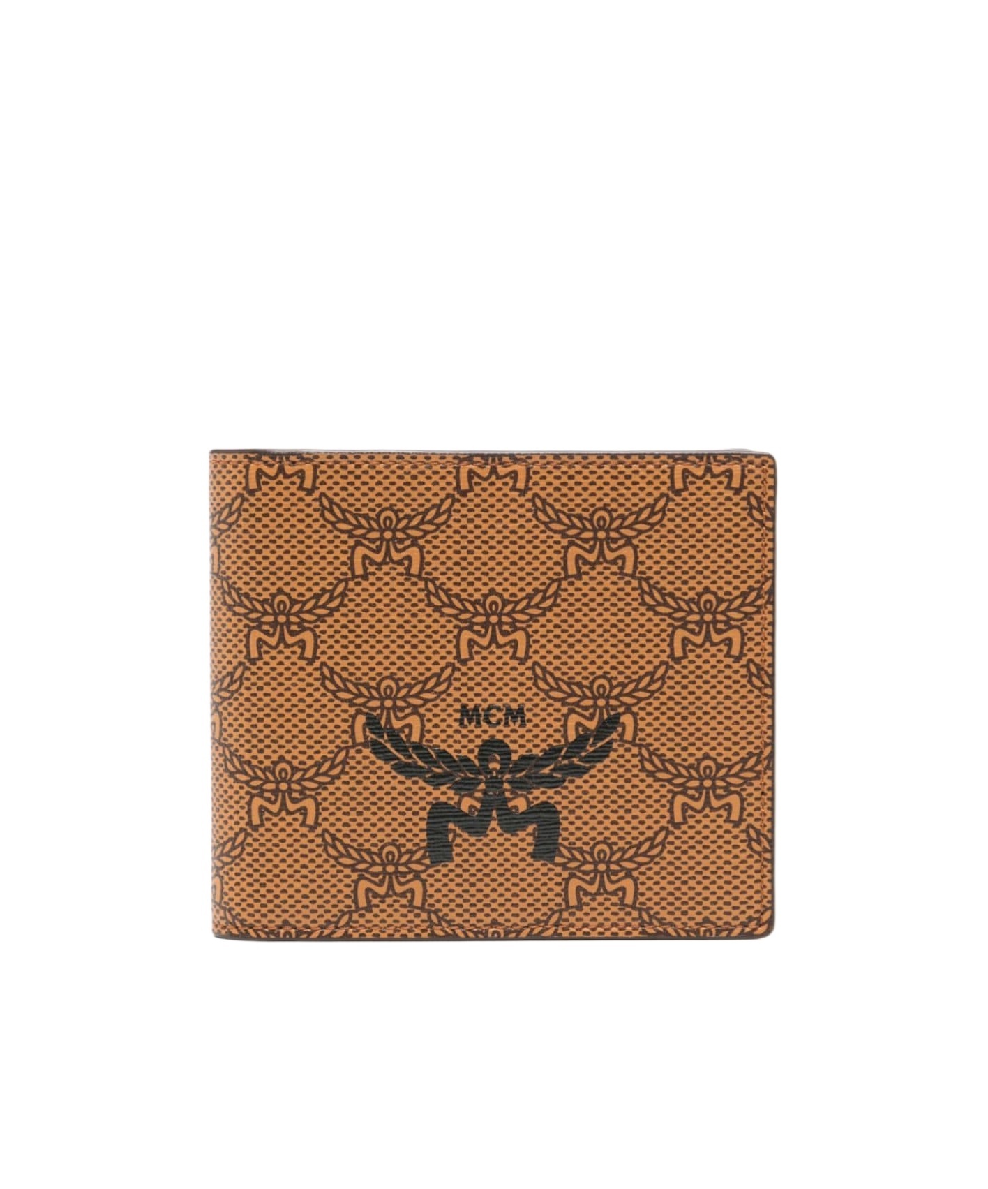 Mcm Logo Wallet In Brown