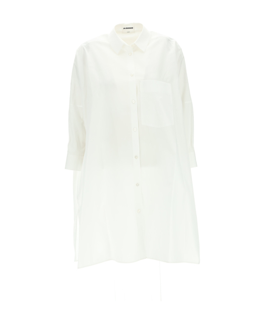 Jil Sander A-line Shirt Dress In White