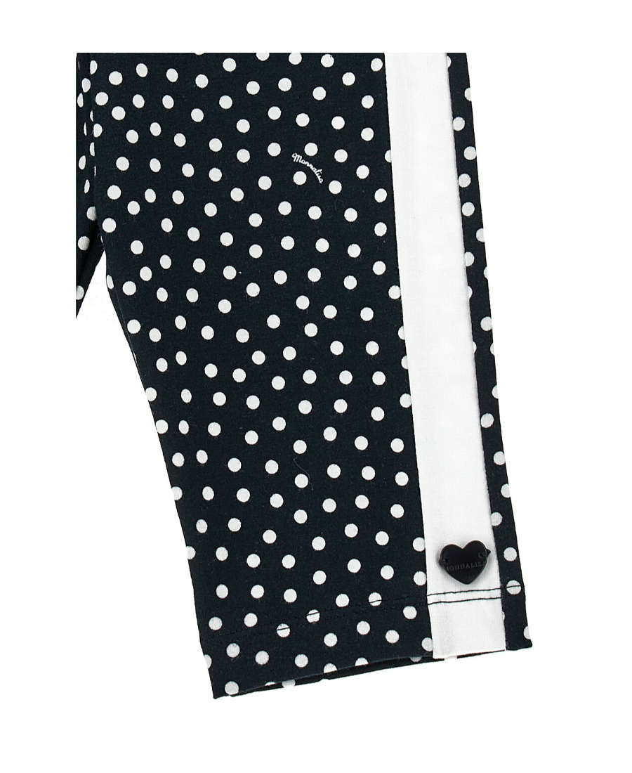 MONNALISA MONNALISA POLKA-DOT PRINTED ELASTICATED WAISTBAND LEGGINGS