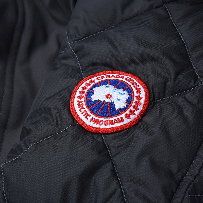 Canada Goose Hooded Down Jacket In Black